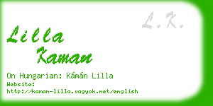 lilla kaman business card